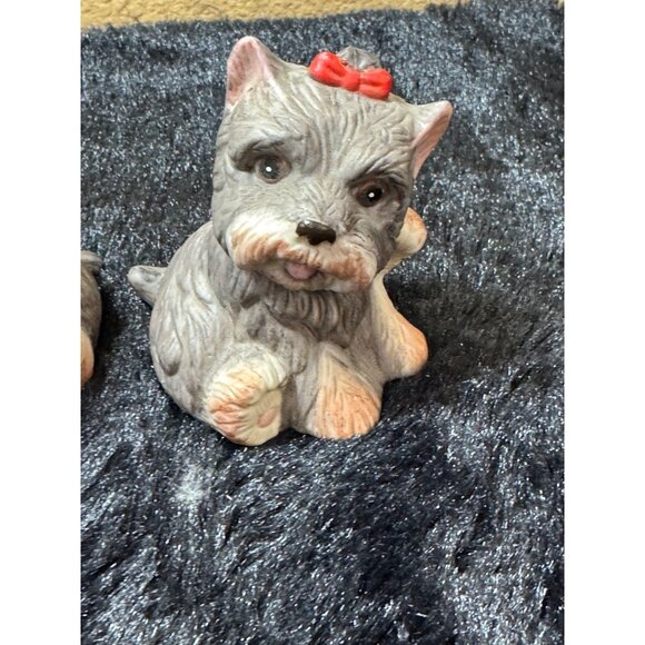 Vintage Homco Yorkshire Terrier Figurines Set Of 2 Ceramic #1475 - Picture 4 of 7